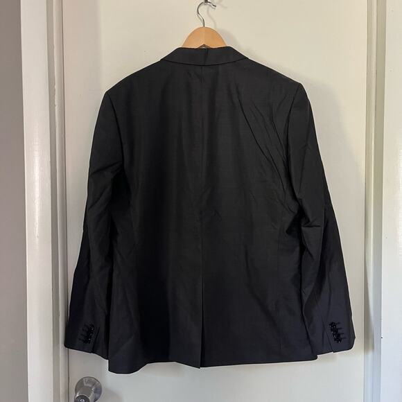 Express Blazer Men's 44R Fitted Two Button Dark Gray Photographer Edition - Picture 4 of 5